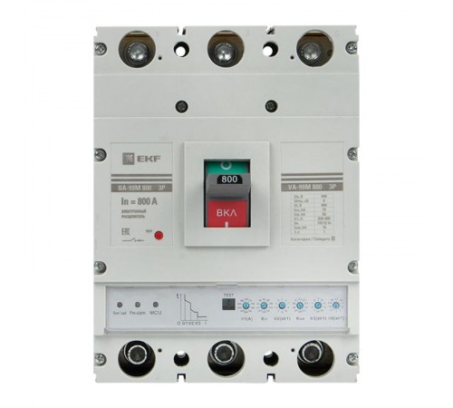 Выключатель автоматический ВА-99М  800/800А 3P 75кА с электронным расцепителем PROxima  mccb99-800-800me  EKF