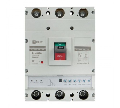 Выключатель автоматический ВА-99М  800/800А 3P 75кА с электронным расцепителем PROxima  mccb99-800-800me  EKF