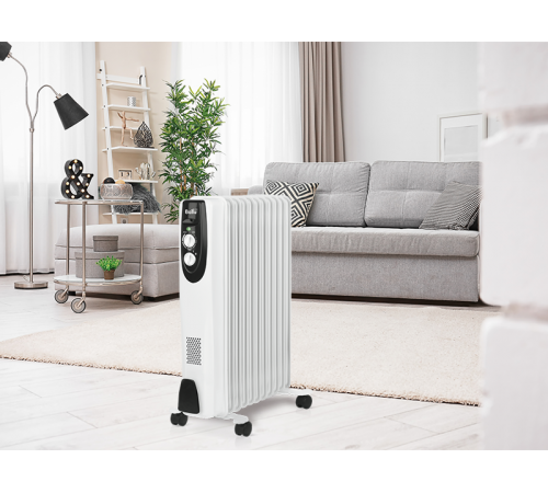 Масляный радиатор Ballu Classic BOH/CL-11WRN 2200 (11 секций)(в белом корпусе)  НС-1050892  Ballu