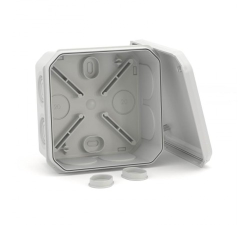 Коробка распределительная с 8+2 кабельными вводами д.25/20мм, IP55, 85х85х40мм  53785  DKC