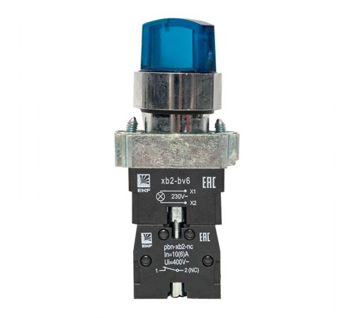 Переключатель BD33 3P c синей подстветкой 230В NO PROxima  xb2-bk33-b-230  EKF