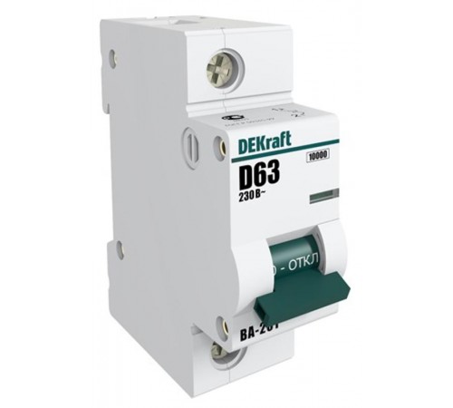 Выключатель автоматический  однополюсный ВА-201 63А D 10кА  13013DEK  DEKraft