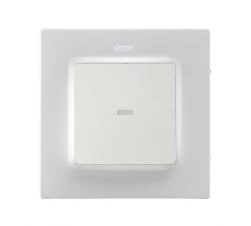 Клавиша для выключателя S75 с подсветкой белого матового цвета S82 Concept  8200111-090  Simon
