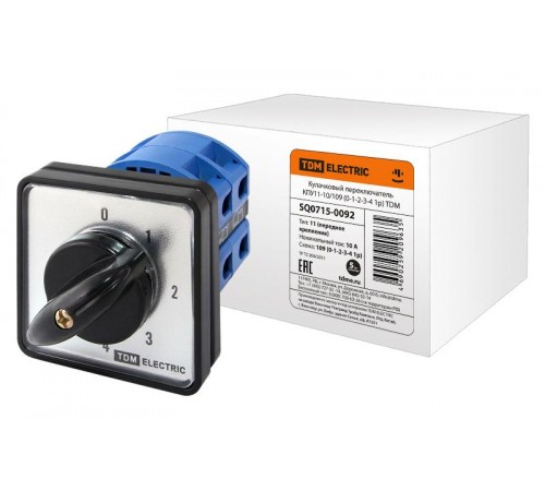 Кулачковый переключатель КПУ11-10/109 (0-1-2-3-4 1р)  SQ0715-0092  TDM