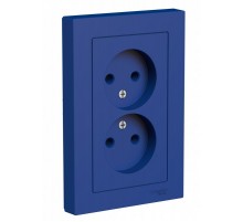 AtlasDesign Аквамарин Розетка 2-ая без заземления,16А, в сборе  ATN001120  SE