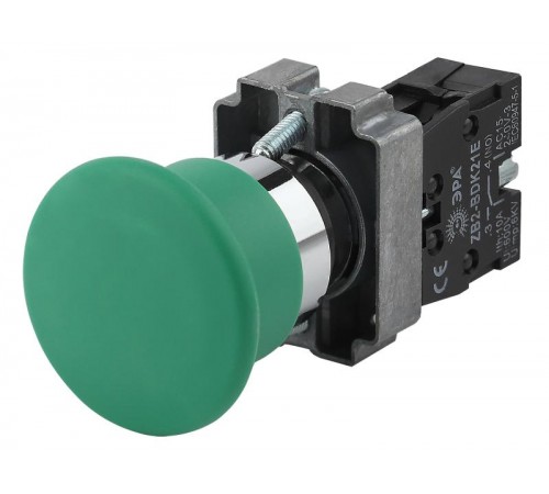 Кнопка управления LAY5-BC31"Грибок" зеленая 1з (20/200/3200)  Б0045641  ЭРА