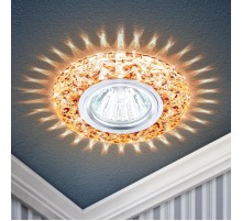 Светильник точечный встраиваемый DK LD4 MR16 3Вт GU5.3 чай c белой подсветкой  Б0019206  ЭРА