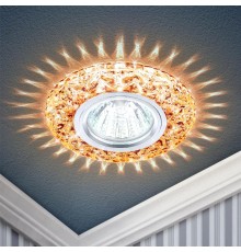 Светильник точечный встраиваемый DK LD4 MR16 3Вт GU5.3 чай c белой подсветкой  Б0019206  ЭРА