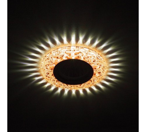 Светильник точечный встраиваемый DK LD4 MR16 3Вт GU5.3 чай c белой подсветкой  Б0019206  ЭРА