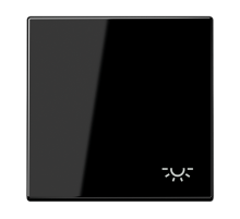 Клавиша для  выключателя с символом "свет"; черная  LS990LSW  Jung