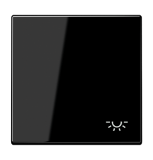 Клавиша для  выключателя с символом "свет"; черная  LS990LSW  Jung