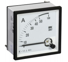 Амперметр Э47 50А кл. точн. 1,5 72х72мм  IPA10-6-0050-E  IEK