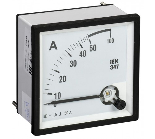 Амперметр Э47 50А кл. точн. 1,5 72х72мм  IPA10-6-0050-E  IEK