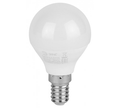 Лампа светодиодная ЭКО LED P45-10W-865-E14 R (диод, шар, 10Вт, хол, E14)  Б0045354  ЭРА