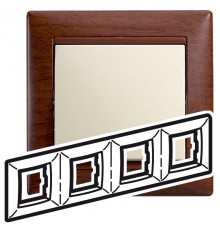 Valena Тонированное дерево Рамка 4-ая гориз  770314  Legrand
