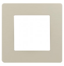 Рамка для розеток и выключателей серия 12 12-5101-02 на 1 пост, сатин, слоновая кость  Б0052500  ЭРА