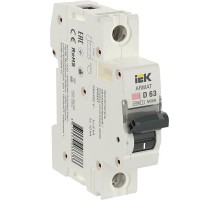 Выключатель автоматический однополюсный M06N 1P D 63А 6кА ARMAT  AR-M06N-1-D063  IEK