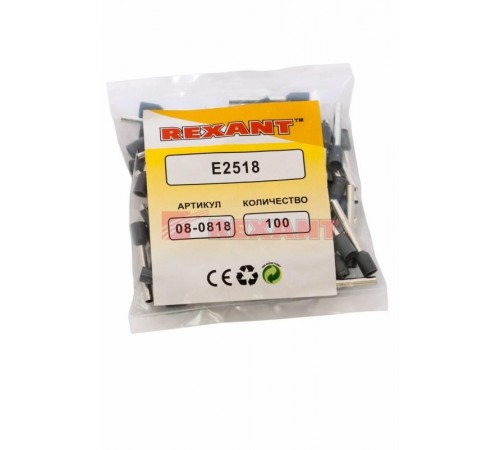 Наконечник штыревой втулочный изолированный F-18 мм 2.5 мм (НШВи 2.5-18) синий  08-0818  REXANT