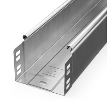 Лоток неперфорированный Стандарт INOX (AISI 304) 100х80х3000 (0,8 мм) (3 м/уп)  PR16.2309  Промрукав