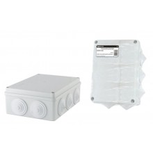 Коробка распределительная о/п 190х140х70мм, крышка, IP44, 10 гермовводов, инд. штрихкод  SQ1401-1243  TDM