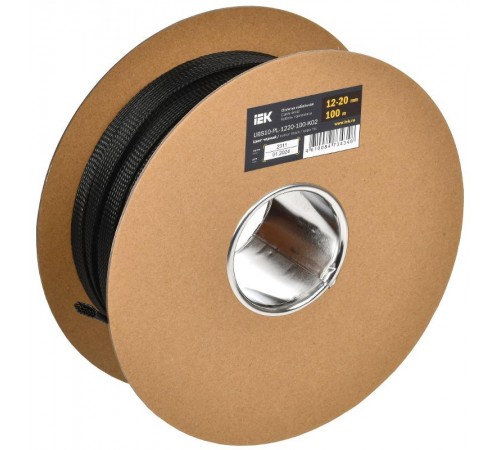 Оплетка кабельная 12-20мм полиэстер 100м черная   UBS10-PL-1220-100-K02  IEK