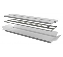 Дверь перфор. двустворч. для шкафа LINEA N 42U 600мм сер  LN35-42U6X-D2P  ITK