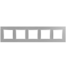 Рамка для розеток и выключателей Elegance 14-5015-03 Classic, на 5 постов, алюминий  Б0060593  ЭРА