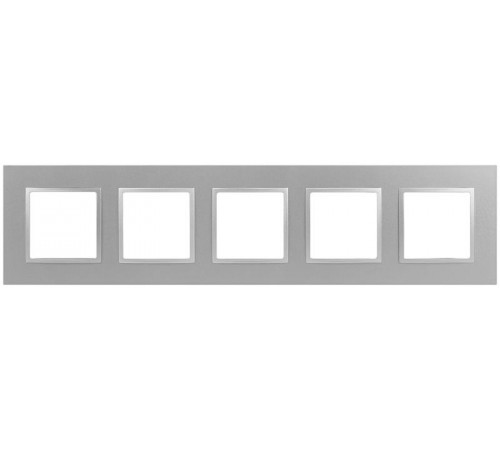 Рамка для розеток и выключателей Elegance 14-5015-03 Classic, на 5 постов, алюминий  Б0060593  ЭРА