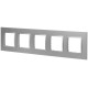 Рамка для розеток и выключателей Elegance 14-5015-03 Classic, на 5 постов, алюминий  Б0060593  ЭРА
