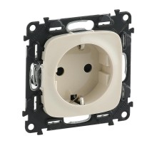 Valena ALLURE DIY Сл.кость Розетка 1-ая с/з с защитными шторками, безвинт.зажим  753820  Legrand