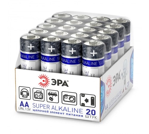 Батарейки LR6-20 bulk SUPER Alkaline (уп. 20шт)  Б0054623  ЭРА