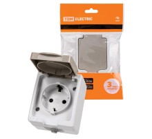 Розетка 2П+З открытой установки IP54 16А "Вуокса"   SQ1803-0007  TDM