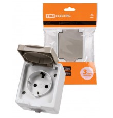 Розетка 2П+З открытой установки IP54 16А "Вуокса"   SQ1803-0007  TDM