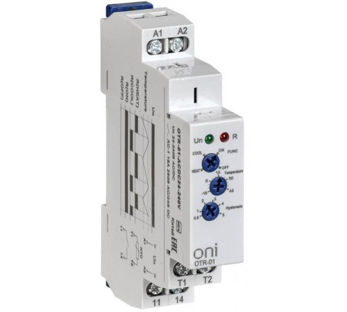 Реле температурное OTR-01 1 конт. 24-240В AC/DC  OTR-01-ACDC24-240V  ONI