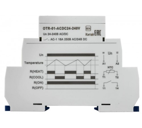 Реле температурное OTR-01 1 конт. 24-240В AC/DC  OTR-01-ACDC24-240V  ONI