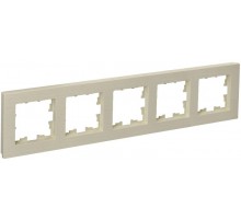 BRITE Рамка 5-ая РУ-5-Бр бежевый рифленый  BR-M52-51-K10  IEK