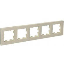 BRITE Рамка 5-ая РУ-5-Бр бежевый рифленый  BR-M52-51-K10  IEK