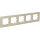BRITE Рамка 5-ая РУ-5-Бр бежевый рифленый  BR-M52-51-K10  IEK