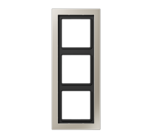 Рамка для вертикальной и горизонтальной установки, 3 поста; металл; нержавеющая сталь; LS Design  ESD2983  Jung