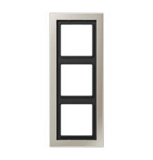 Рамка для вертикальной и горизонтальной установки, 3 поста; металл; нержавеющая сталь; LS Design  ESD2983  Jung