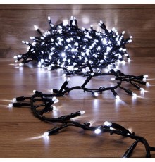 Гирлянда Кластер 10 м, 400 LED, черный каучук, IP67, соединяемая, цвет свечения белый  315-265  NEON-NIGHT