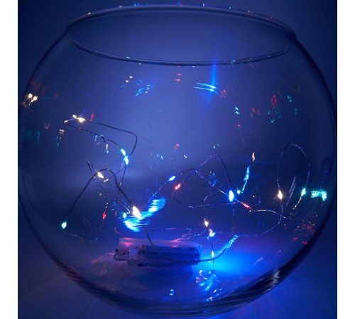 Светодиодная гирлянда CL570 линейная разноцветная 2м + 0.5м с питанием от батареек  32363  Feron