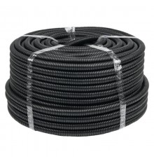 Труба гибкая гофрированная ПНД 20мм с протяжкой Plast (100м) черный  tpnd-20  EKF