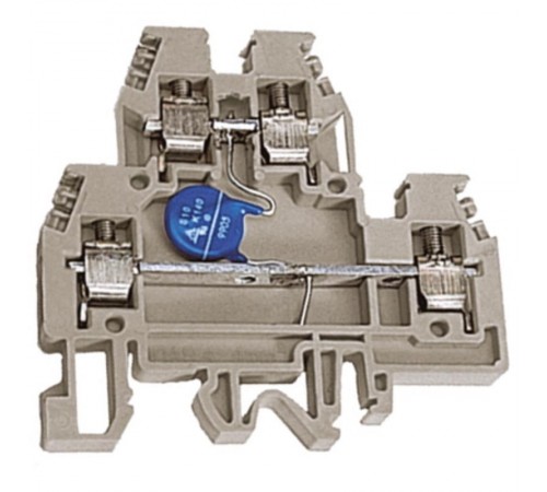DAS.4/V230, 2х уровневый проходной зажим бежевый 4 кв.мм с варистором между уровнями 230 В  ZDSV230  DKC