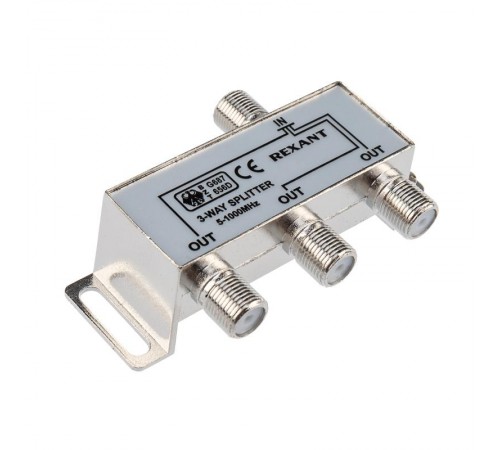 ДЕЛИТЕЛЬ  ТВ х 3 под F разъём 5-1000 МГц  05-6002  REXANT