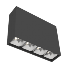 Светодиодный светильник DL-Box Reflect Multi 1x4 накладной 14 Вт 4000 К 150х40х115 мм RAL9005 черный муар DALI  V1-R0-90252-20D55-2001440  VARTON