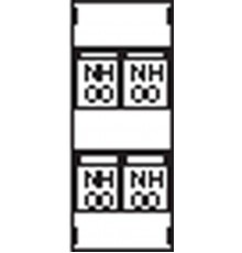 Пластрон для 4 NH00 1ряд/4 рейки  AG73  ABB