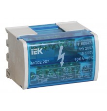 Шины на DIN-рейку в корпусе (кросс-модуль) L+PEN 2х7   YND10-2-07-100  IEK