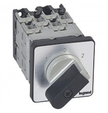Переключатель на 2 направления - с положением ''0'', 45° - PR 12 - 4П - 8 контактов - крепление на дверце  027433  Legrand