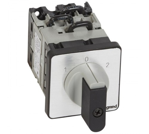 Переключатель на 2 направления - с положением ''0'', 45° - PR 12 - 4П - 8 контактов - крепление на дверце  027433  Legrand